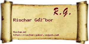 Rischar Gábor névjegykártya